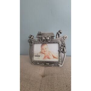 Malden Noah's Ark Infant Baby Picture Photo Frame 3 x 5" Silver NEW